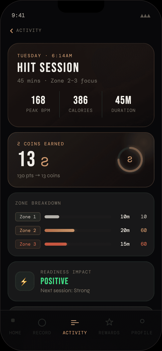 See your results — app screenshot